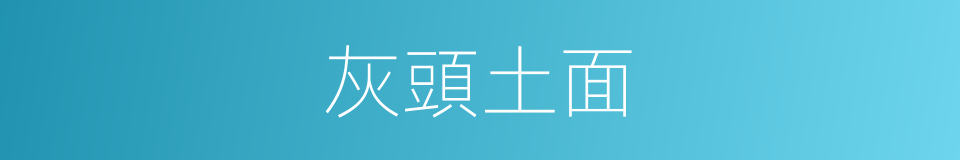 灰頭土面的意思