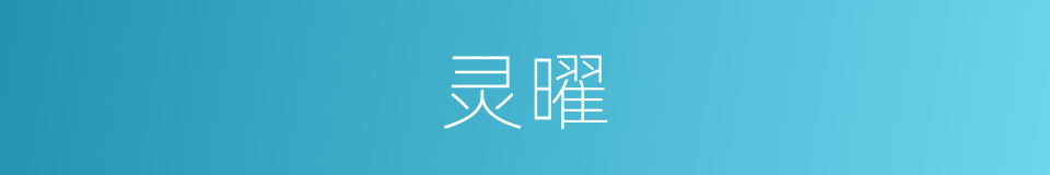 灵曜的意思