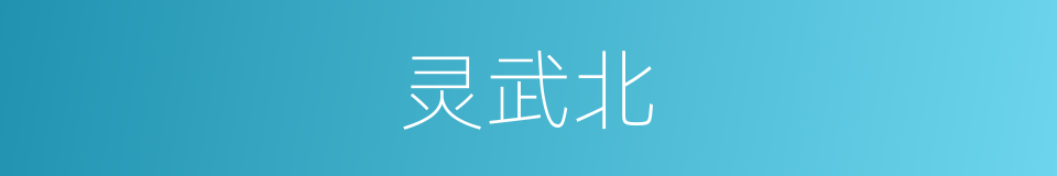 灵武北的同义词