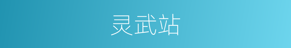 灵武站的同义词