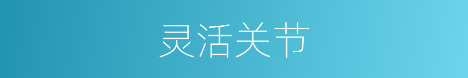 灵活关节的同义词