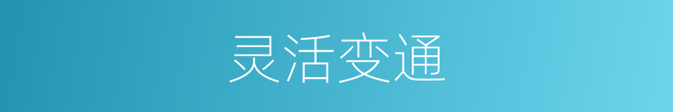 灵活变通的同义词