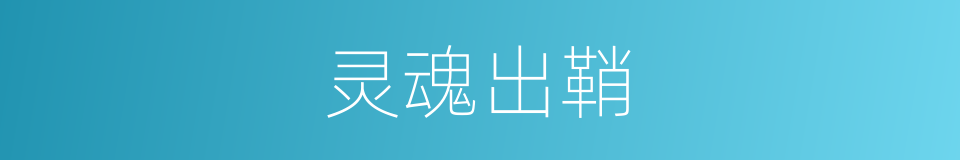 灵魂出鞘的同义词