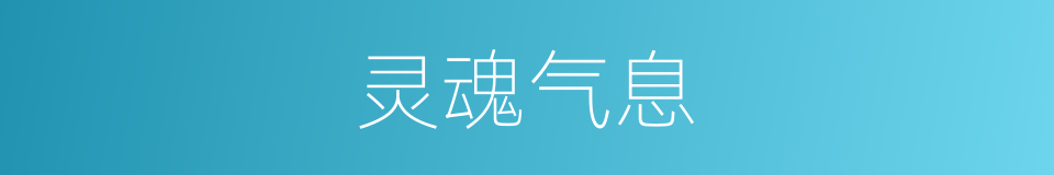 灵魂气息的同义词