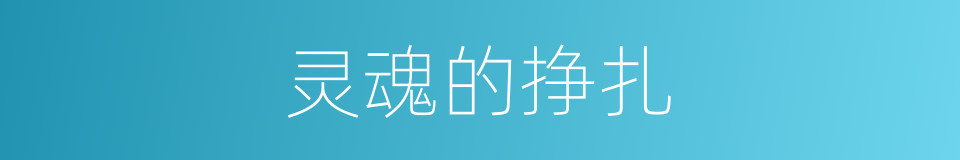 灵魂的挣扎的同义词