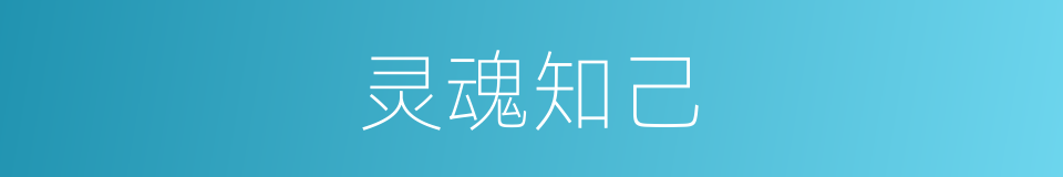 灵魂知己的同义词