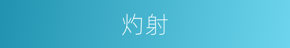 灼射的同义词