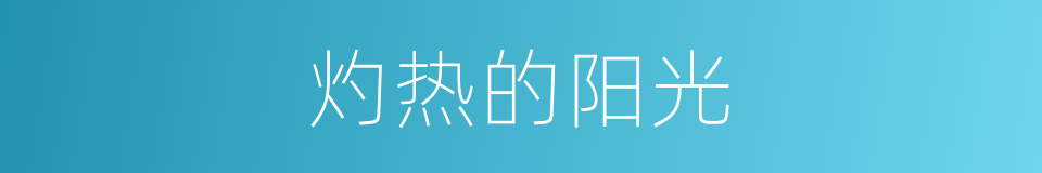 灼热的阳光的同义词