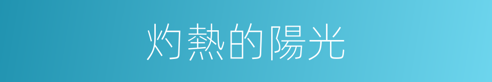 灼熱的陽光的同義詞