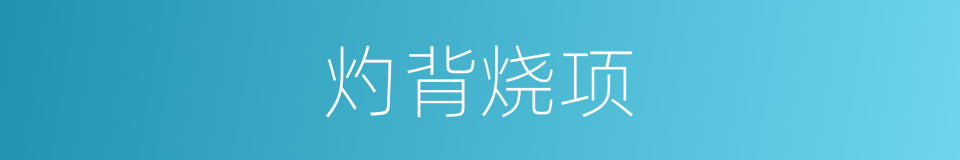 灼背烧项的同义词