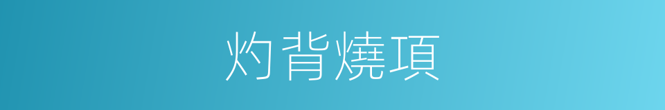 灼背燒項的同義詞