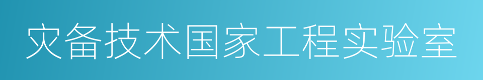 灾备技术国家工程实验室的同义词