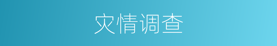灾情调查的同义词