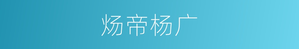炀帝杨广的同义词