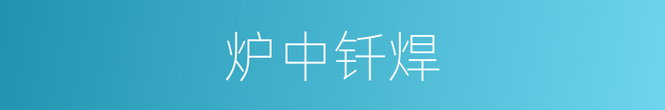 炉中钎焊的同义词