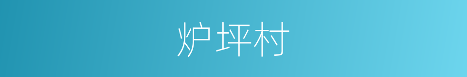 炉坪村的同义词