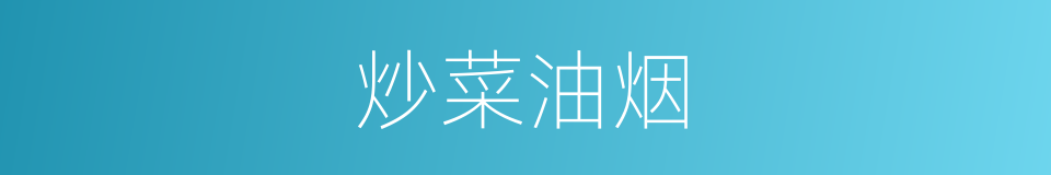 炒菜油烟的同义词