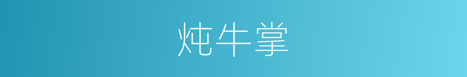 炖牛掌的同义词