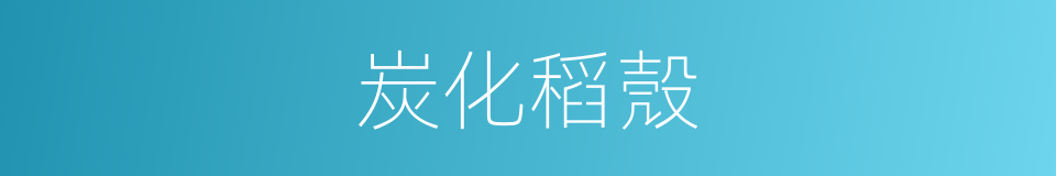 炭化稻殼的同義詞