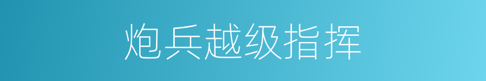 炮兵越级指挥的同义词