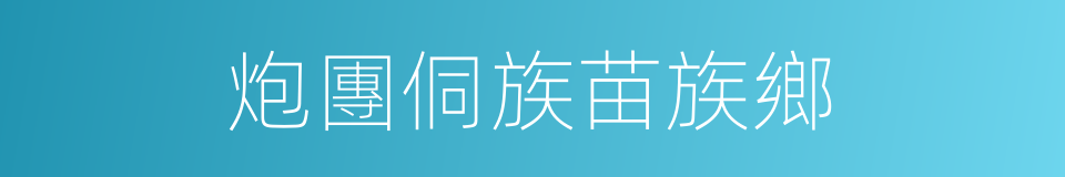 炮團侗族苗族鄉的同義詞