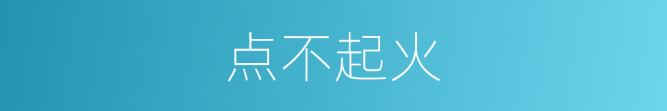 点不起火的同义词