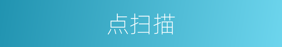 点扫描的同义词