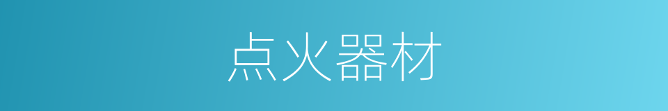 点火器材的同义词