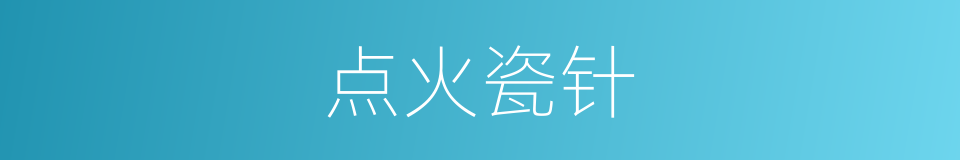 点火瓷针的同义词