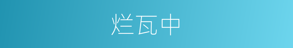 烂瓦中的同义词