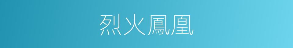 烈火鳳凰的同義詞