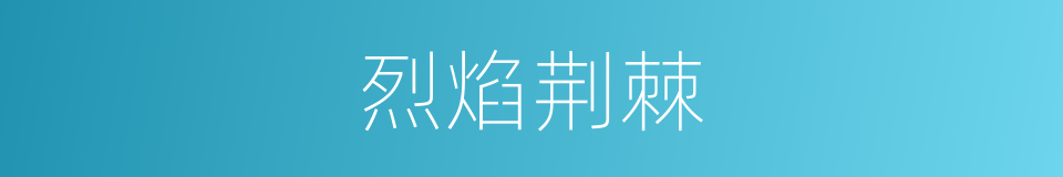 烈焰荆棘的同义词