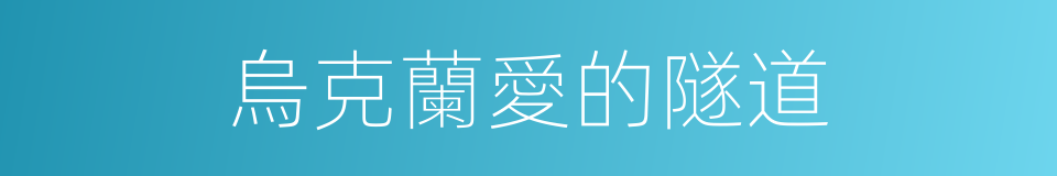 烏克蘭愛的隧道的同義詞