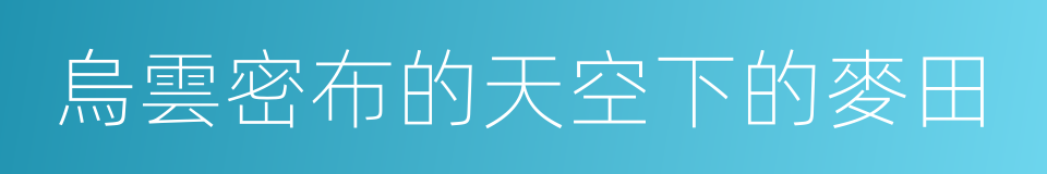 烏雲密布的天空下的麥田的同義詞