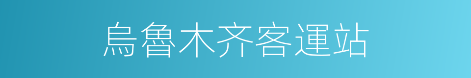 烏魯木齐客運站的同義詞