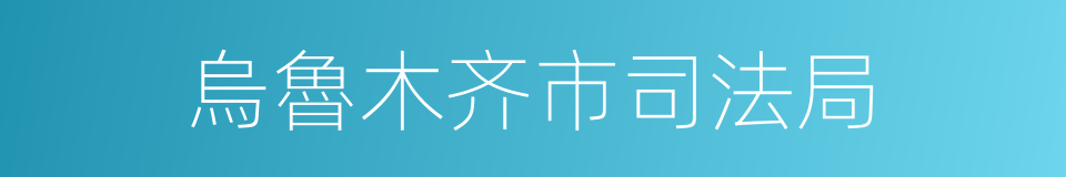 烏魯木齐市司法局的同義詞