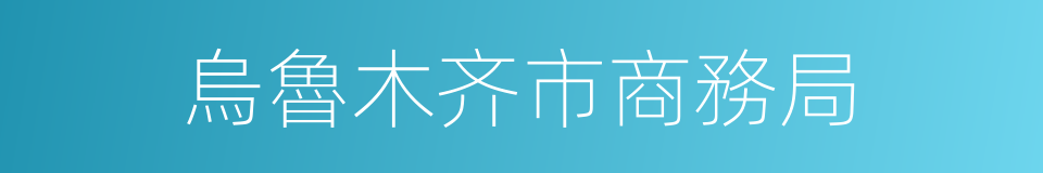 烏魯木齐市商務局的同義詞