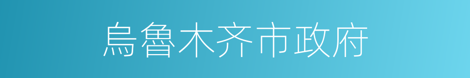 烏魯木齐市政府的同義詞