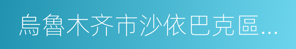 烏魯木齐市沙依巴克區人民法院的同義詞