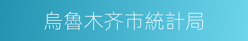 烏魯木齐市統計局的同義詞