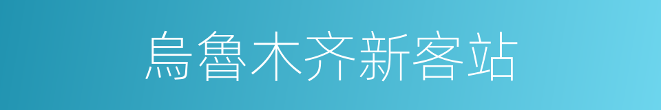 烏魯木齐新客站的同義詞