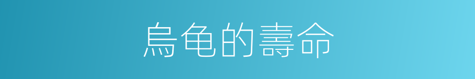 烏龟的壽命的同義詞