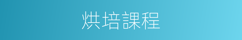 烘培課程的同義詞