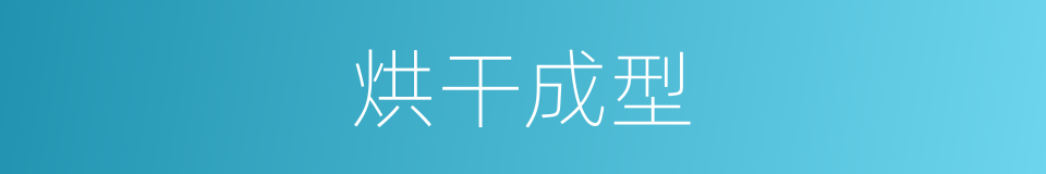 烘干成型的同义词