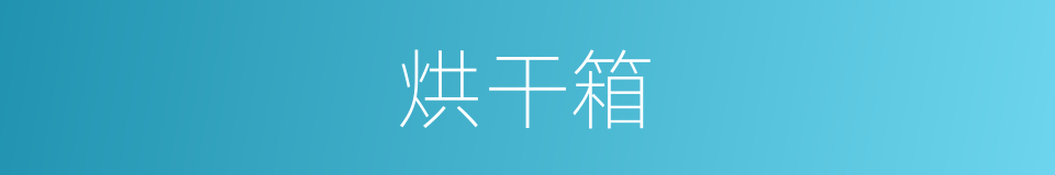 烘干箱的同义词