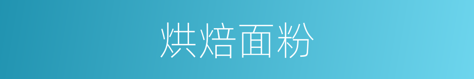 烘焙面粉的同义词
