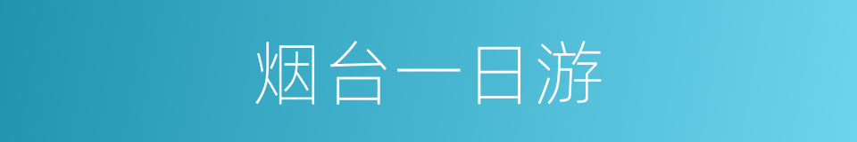 烟台一日游的同义词