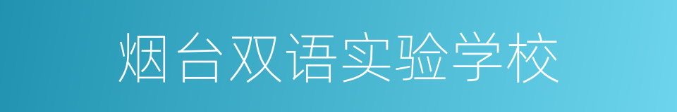 烟台双语实验学校的同义词