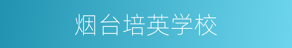烟台培英学校的同义词