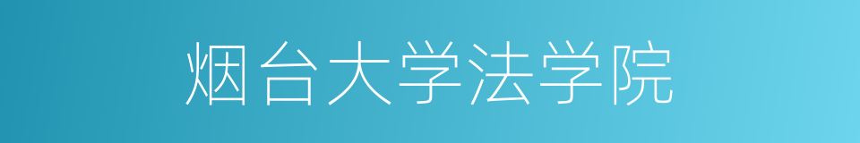 烟台大学法学院的同义词